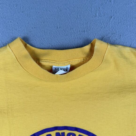 Vintage 1993 Guess Shirt Men’s Medium Yellow Los Angeles California Short Sleeve - Picture 5 of 16